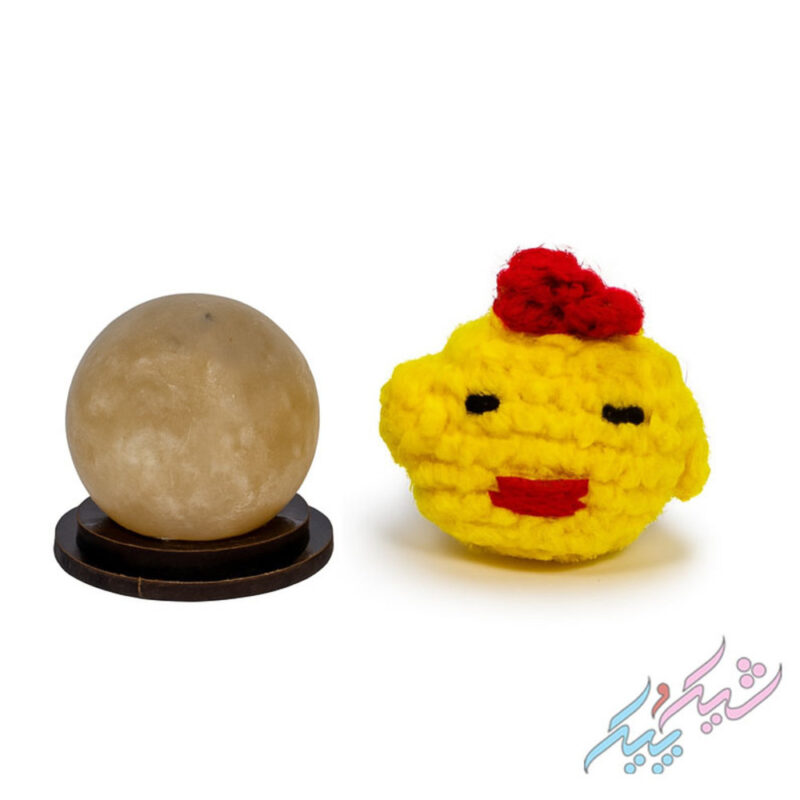 🐥 جاسوئیچی و آویز جوجه بافتنی دست‌دوز رنگ زرد - Image 2