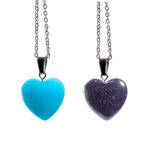 گردنبند استیل قلب سنگی - Image 5