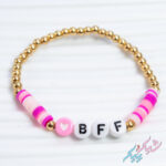 ست دستبند مهره‌ای چهار تایی BFF با رنگ‌های شاد - Image 2