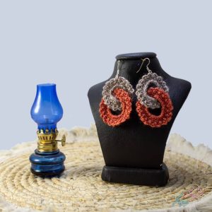 گوشواره قلاب بافی مدل تانیا دو حلقه ای | شیک و پیک