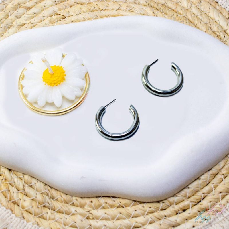 گوشواره حلقه ای استیل - تصویر 3