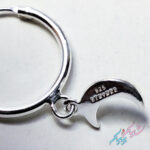 گوشواره حلقه ای نقره با آویز ماه - Image 4