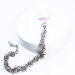 دستبند زنانه Xuping با بافت زنجیری براق - Image 2