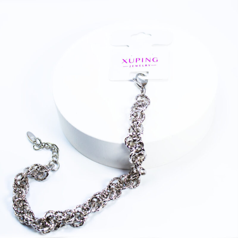 دستبند زنانه Xuping با بافت زنجیری براق - Image 2