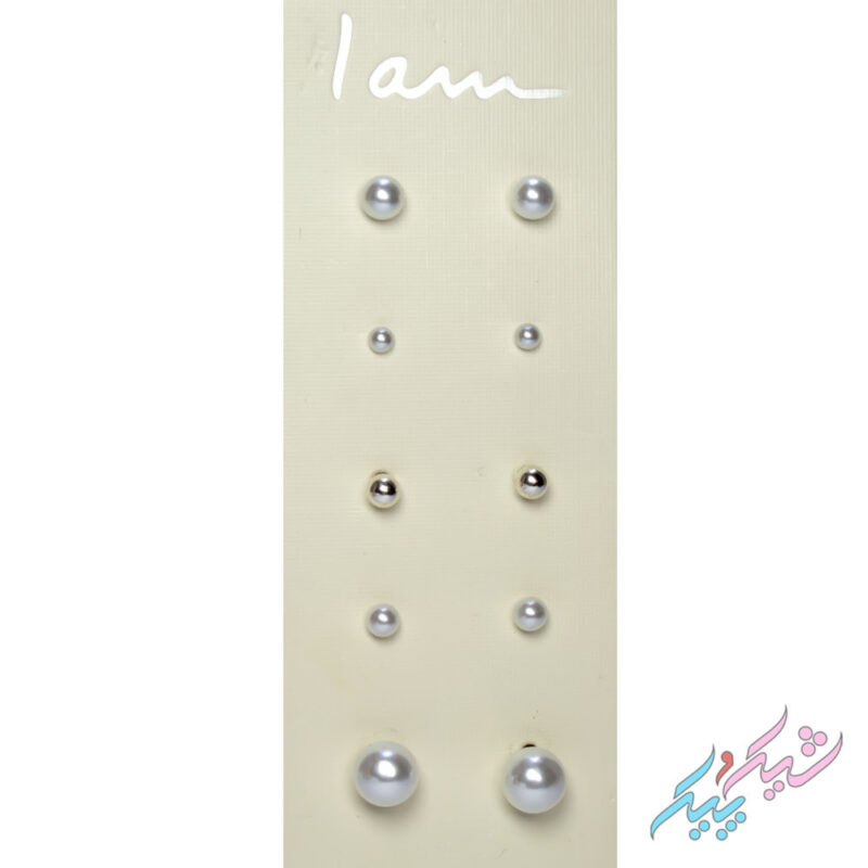 پک 5 جفتی گوشواره میخی برند I Am - Image 1