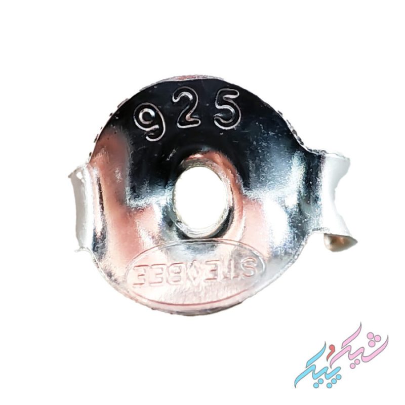 گوشواره میخی تک نگین نقره 925 وارداتی - تصویر 8