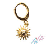 پک دوتایی گوشواره حلقه‌ای طلایی | خورشیدی