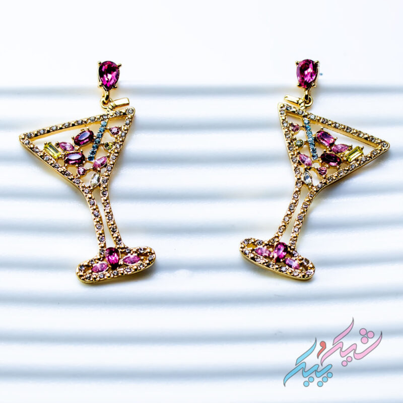 گوشواره میخی طرح جام درخشان - Image 2