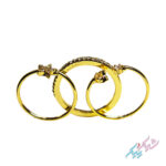 پک سه‌تایی انگشتر طلایی زنانه برند I am - Image 7