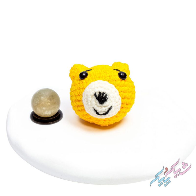 🐻 جاسوئیچی و آویز فانتزی طرح خرس زرد - تصویر 2