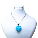 گردنبند استیل قلب سنگی
