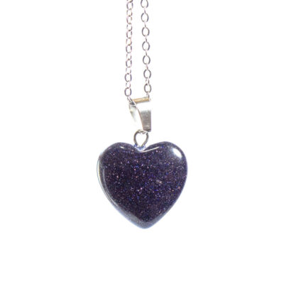 گردنبند استیل قلب سنگی