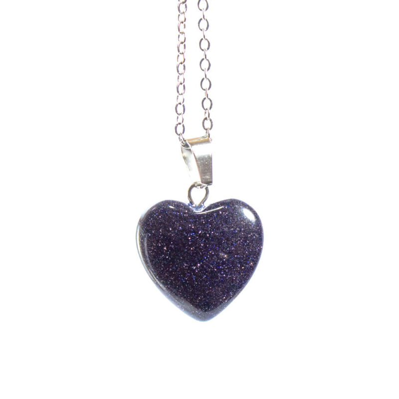 گردنبند استیل قلب سنگی