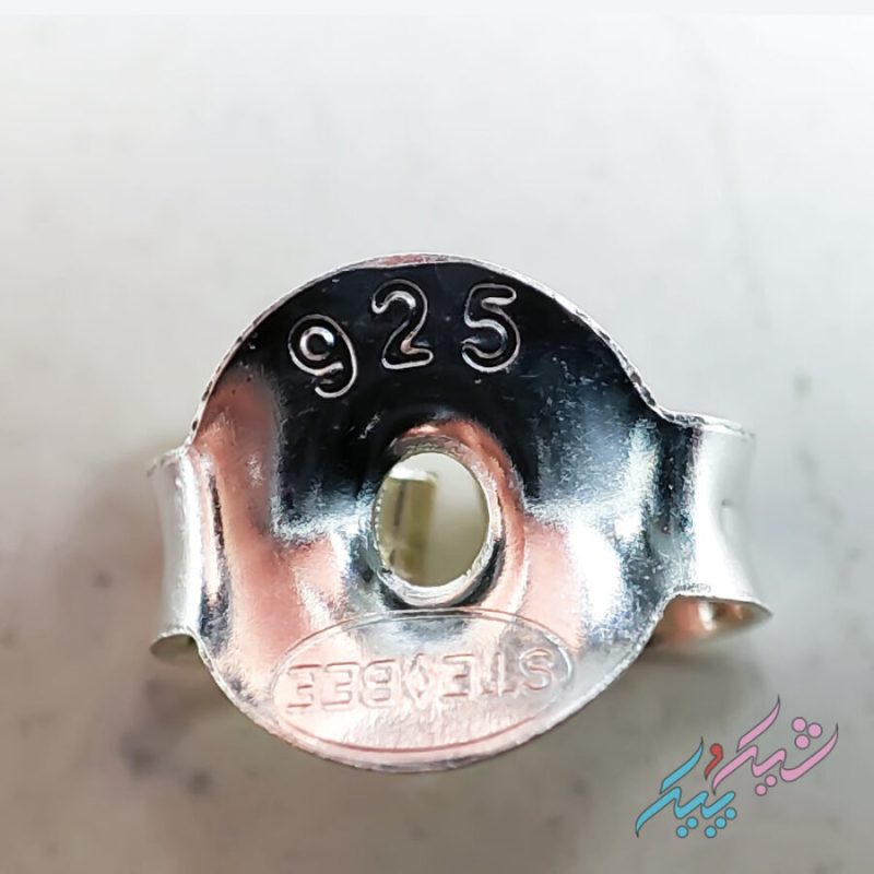 گوشواره میخی فول نگین نقره 925 وارداتی - تصویر 5