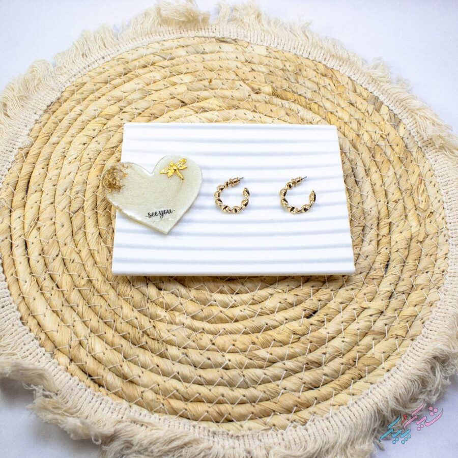 63ba558ce5b21faae99a0bcc46ec6305.jpg گوشواره طلایی مدل پیچی - Image 1