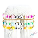 ست دستبند مهرهای چهار تایی BFF با رنگهای شاد - تصویر 7