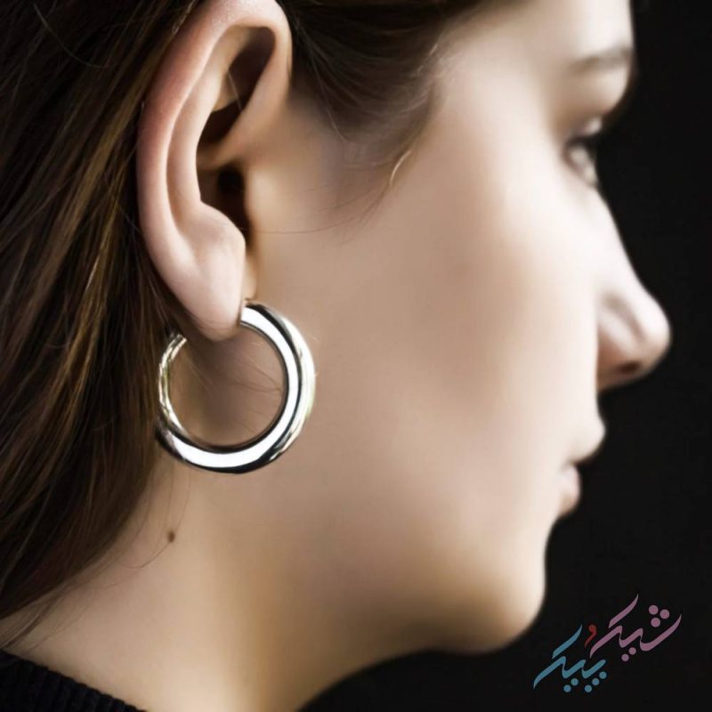 گوشواره حلقه ای استیل - تصویر 2