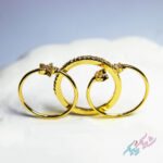 پک سه‌تایی انگشتر طلایی زنانه برند I am - Image 3