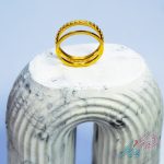 پک دوتایی انگشتر استیل طلایی I Am ساده و چرخ‌دنده‌ای سایز L | روکش طلا – GOLD PLATED - تصویر 4