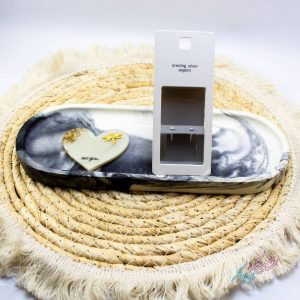 گوشواره میخی تک نگین نقره 925 وارداتی
