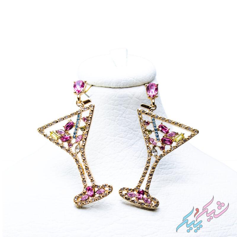 گوشواره میخی طرح جام درخشان - Image 3