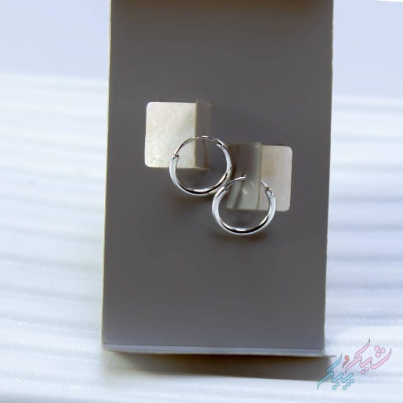 گوشواره حلقه ای نقره - تصویر 2