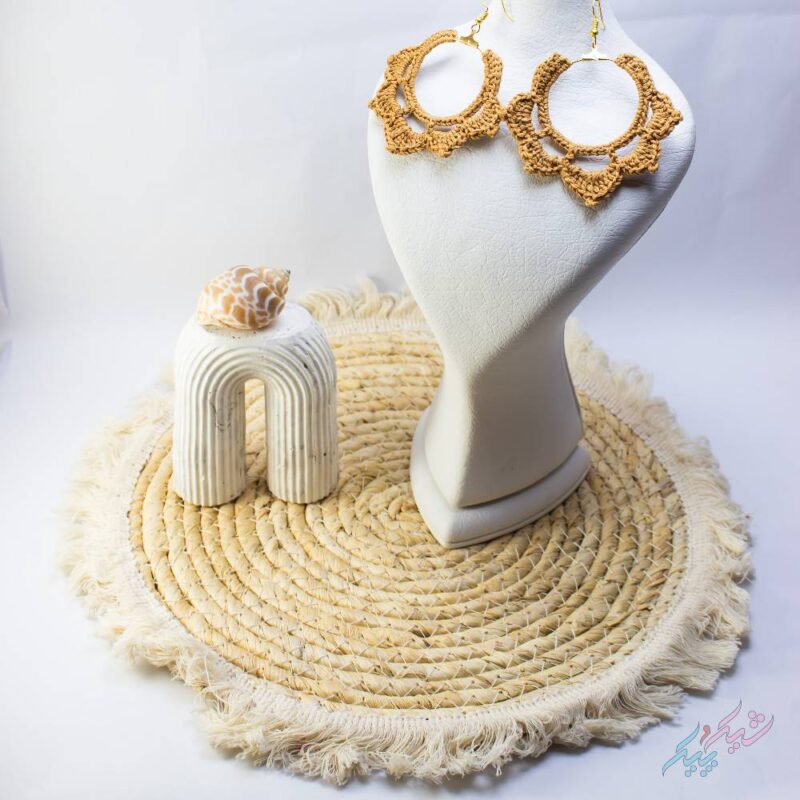 گوشواره قلاب بافی مدل بهارین - Image 3