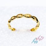 پک ۴ تایی انگشتر طلایی برند I Am سایز M زیرکونیا | روکش طلا - GOLD PLATED - تصویر 4
