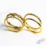 پک ۴ تایی انگشتر طلایی برند I Am سایز M زیرکونیا | روکش طلا - GOLD PLATED - تصویر 7