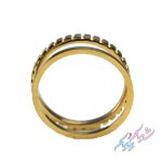 پک دوتایی انگشتر استیل طلایی I Am ساده و چرخ‌دنده‌ای سایز L | روکش طلا – GOLD PLATED - تصویر 5