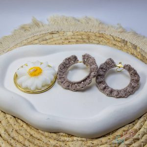 گوشواره قلاب بافی مدل مهسان