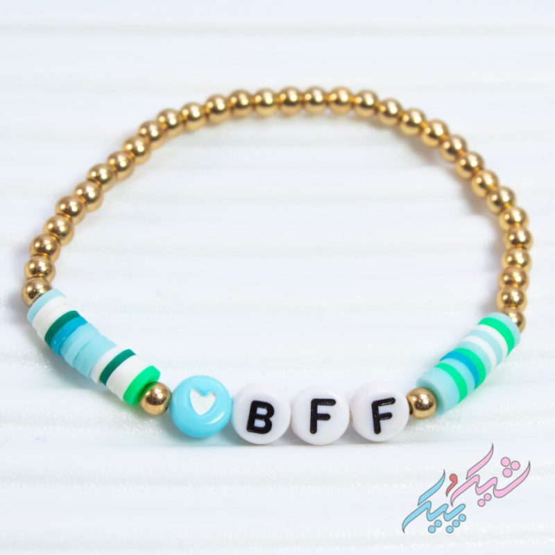 ست دستبند مهره‌ای چهار تایی BFF با رنگ‌های شاد - تصویر 3