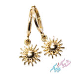 پک دوتایی گوشواره حلقه‌ای طلایی | خورشیدی - Image 4