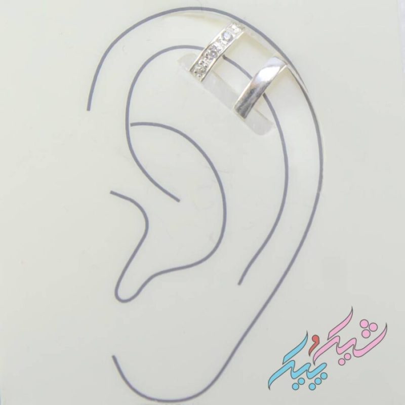 ایرکاف گوش دو لاین  نقره 925 وارداتی - تصویر 3