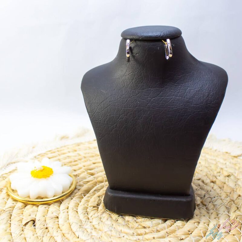 گوشواره مربعی نگین دار برند ژوپینگ - Image 1