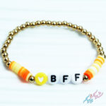 ست دستبند مهره‌ای چهار تایی BFF با رنگ‌های شاد