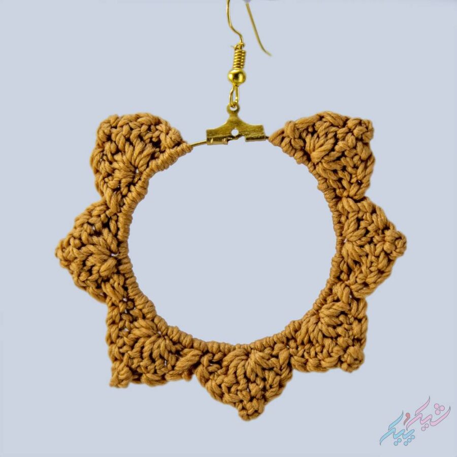 d37282404a9a6954983f8bddb429a765.jpg گوشواره قلاب بافی مدل خورشیدی - تصویر 1