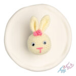 🐰 جاسوئیچی و آویز خرگوش بافتنی رنگ سفید - Image 2