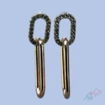 گوشواره دو حلقه نگین دار - Image 2