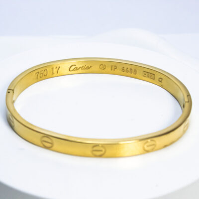 دستبند بنگل بدل برند Cartier با حک مشخصات