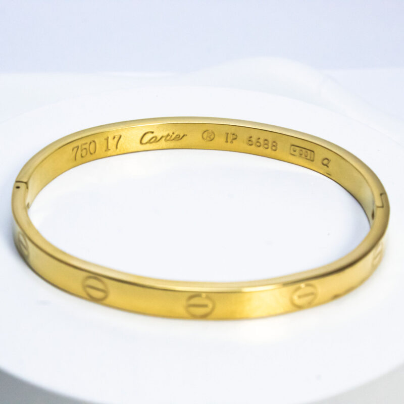 دستبند بنگل بدل برند Cartier با حک مشخصات