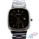 ساعت مچی مردانه کاسیو طرح اولد مانی بند استیل صفحه مشکی
