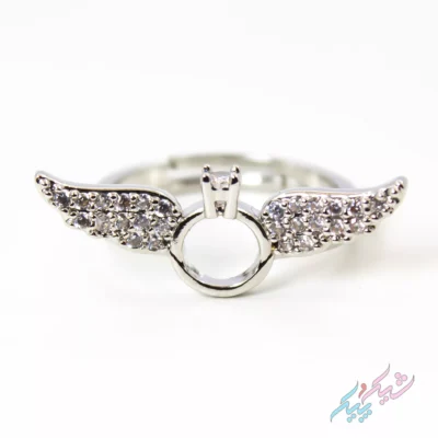انگشتر فری سایز با طراحی بال‌های فرشته