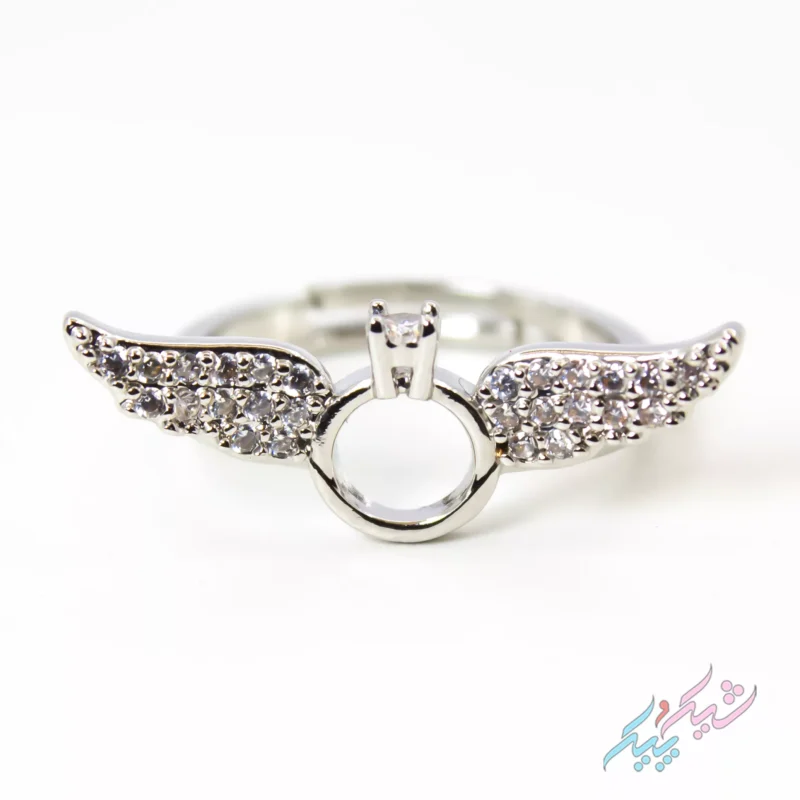 انگشتر فری سایز با طراحی بال‌های فرشته