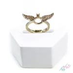 انگشتر فری سایز با طراحی بال‌های فرشته