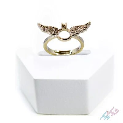 انگشتر فری سایز با طراحی بال‌های فرشته