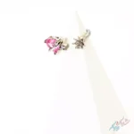 انگشتر فری سایز با طراحی قلب صورتی و ستاره‌های درخشان