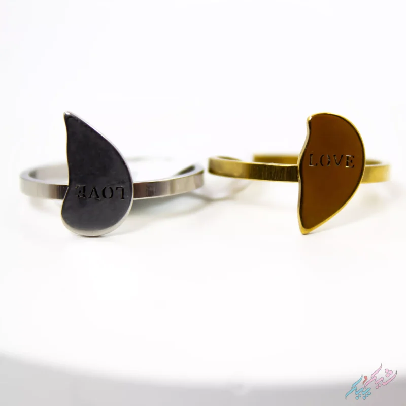 انگشتر کاپلی با طراحی LOVE