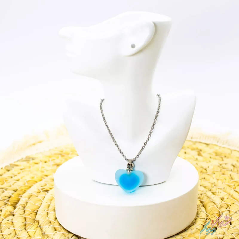 گردنبند فانتزی قلبی آبی
