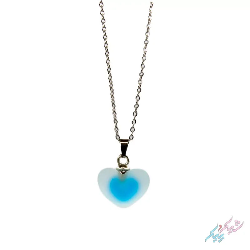 گردنبند فانتزی قلبی آبی